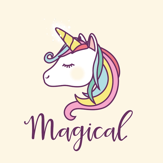 Unicorn Hintergrund-Design  Download der kostenlosen Vektor