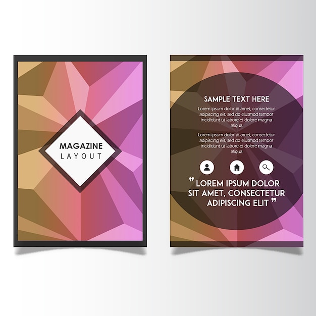 Vector Abstract Magazin Layout Vorlagen Designs Premium Vektor