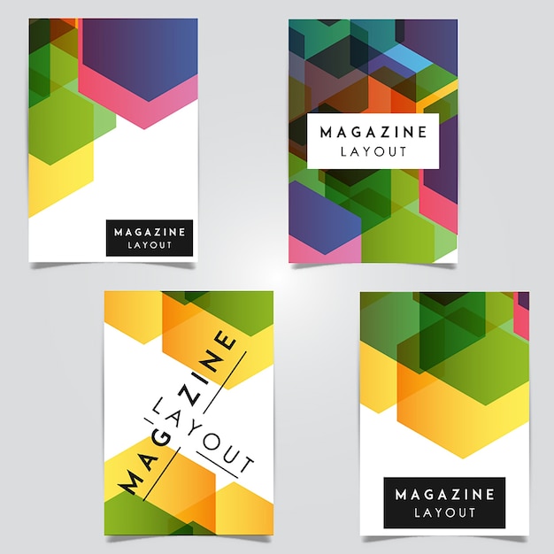 Vector Abstract Magazin Layout Vorlagen Designs Kostenlose Vektor