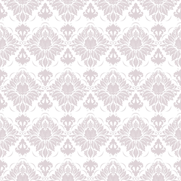 Vector damast nahtlose muster hintergrund. klassische luxus altmodische damast ornament, royal victorian nahtlose textur für tapeten, textil, verpackung. exquisite blumen-barock-vorlage. Kostenlosen Vektoren