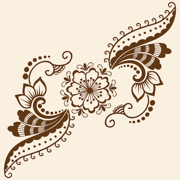 Vektor Illustration Von Mehndi Ornament Traditioneller Indischer Stil Ornamentale Florale Elemente Fur Henna Tattoo Aufkleber Mehndi Und Yoga Design Karten Und Drucke Abstract Floral Vector Illustration Kostenlose Vektor