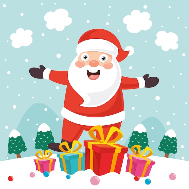 Vektor-illustration von weihnachten Premium Vektoren