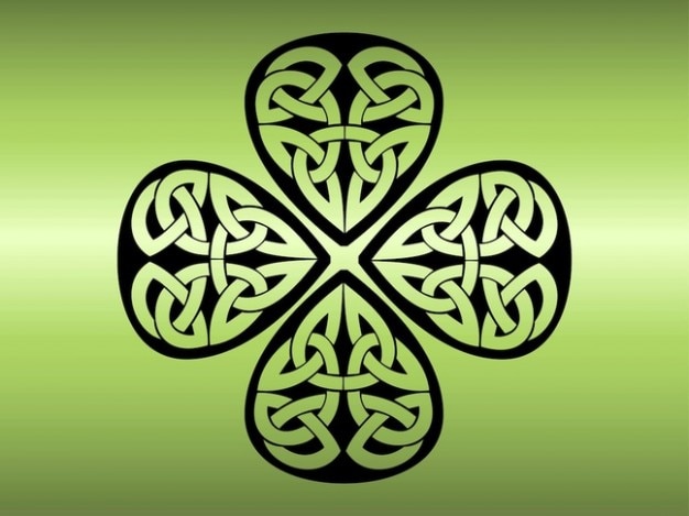 Vier Blatt Abdeckung Shamrock Tattoo Kostenlose Vektor