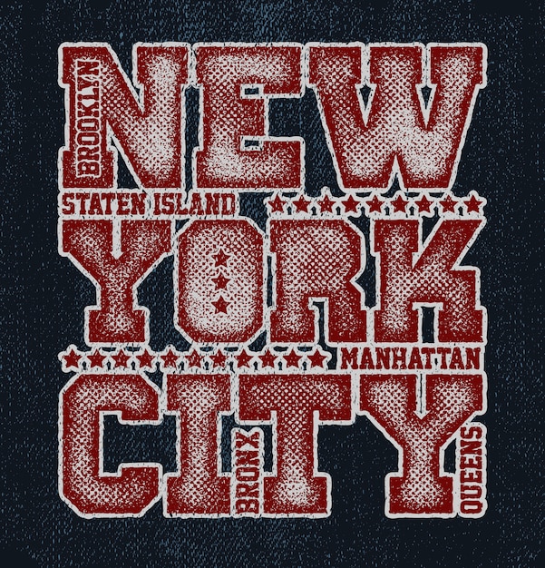 Vintage städtische typografie. new york city Premium Vektoren