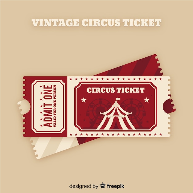 Vintage zirkusticket Kostenlosen Vektoren