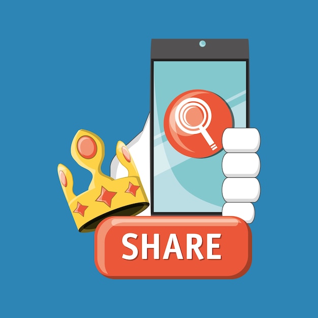 Virales content design Premium Vektoren