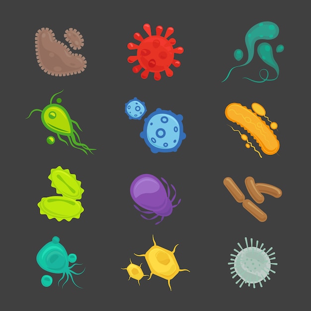 Virus-vektor-icons | Premium-Vektor