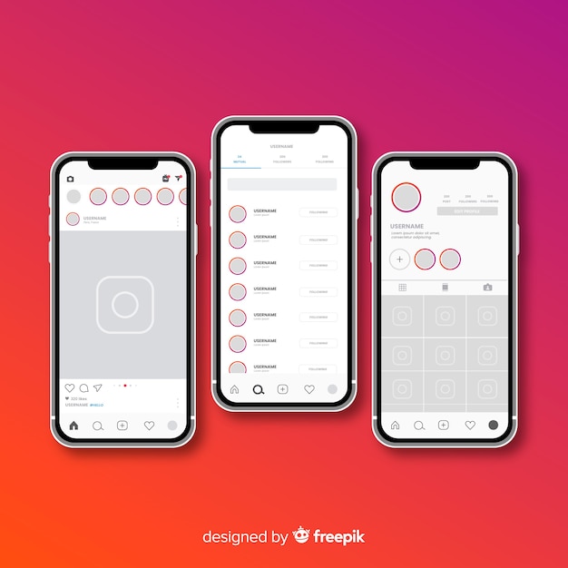 Vorlage von instagram fotorahmen auf dem iphone ...