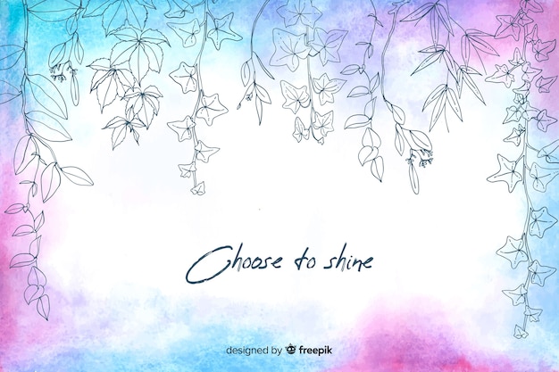 Wählen sie, um aquarellblumenhintergrund zu glänzen Kostenlosen Vektoren
