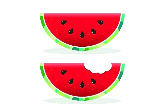 Wassermelone Grafik Vektor Illustration Premium Vektor