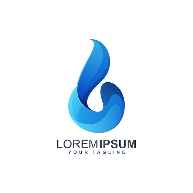 Wassertropfen Logo Design Premium Vektor