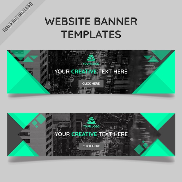 Website banner vorlagen mit polygonalen formen | Download ...