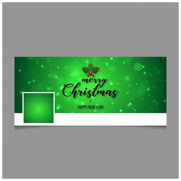 Premium Vektor Weihnachten Facebook Cover Mit Kreativer Typografie Und Gruner Farbe Hintergrund
