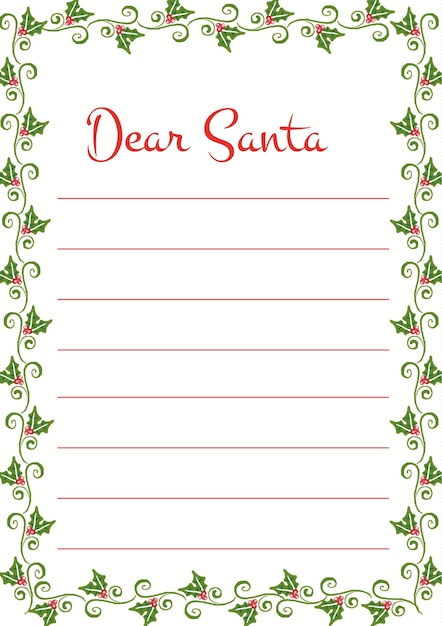 Weihnachten Weihnachtsmann Briefvorlage Download Der Kostenlosen