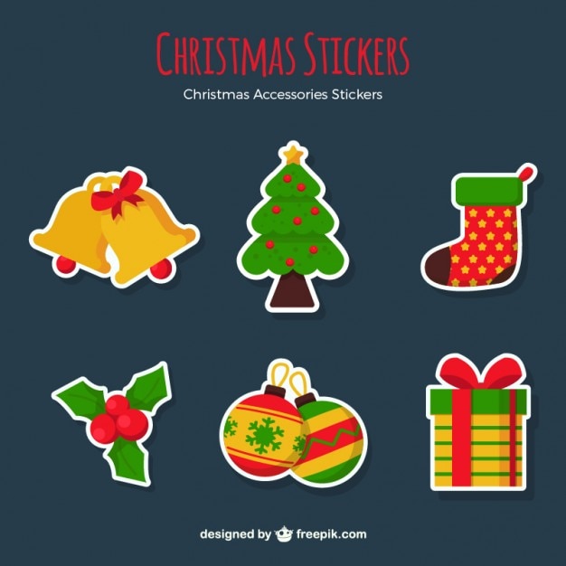 Weihnachten Zubehor Sticker Kostenlose Vektor