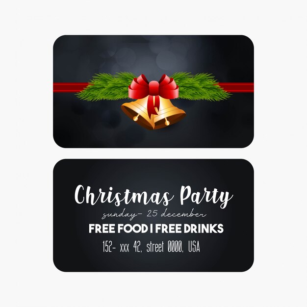 Weihnachtsfahne mit eleganter dekoration Premium Vektoren