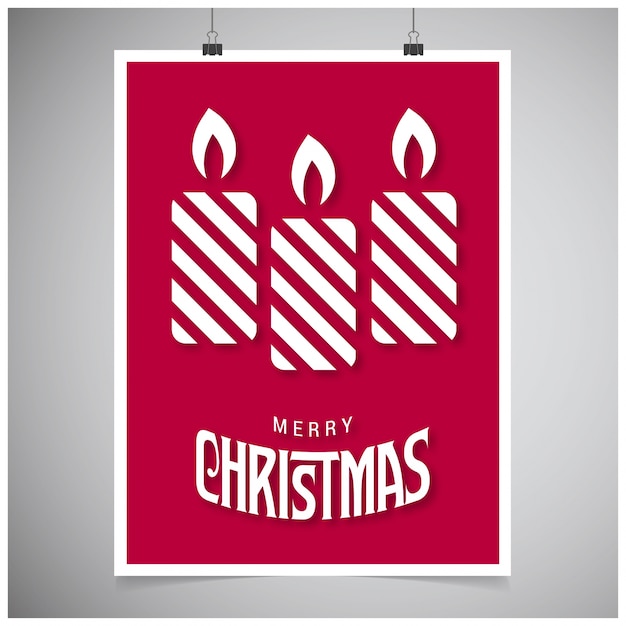 Weihnachtsgrußkarte oder plakatdesign Premium Vektoren