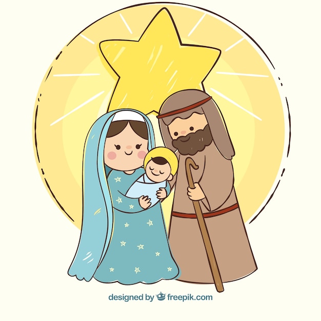 Weihnachtshintergrund mit einer Krippe Kostenlose Vektoren Weihnachtshintergrund mit einer Krippe Kostenlose Vektoren