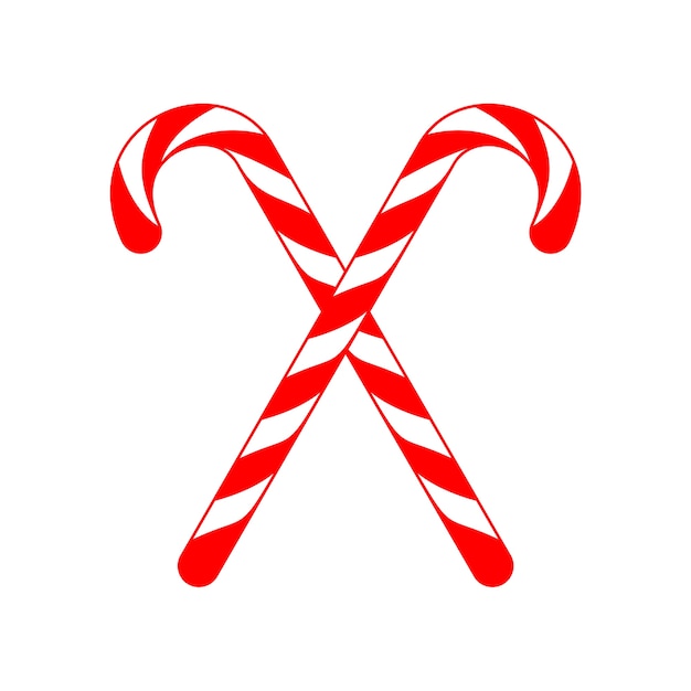 Weihnachtszuckerstange Kreuz Premium Vektor