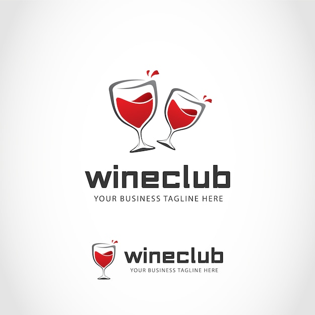 Wein Logo Design Kostenlose Vektor