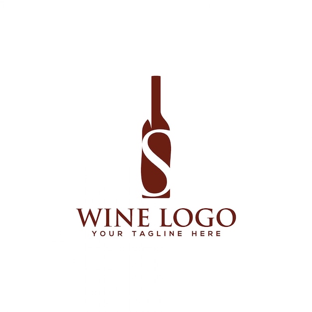 Wein Logo Vektor Vorlage Premium Vektor