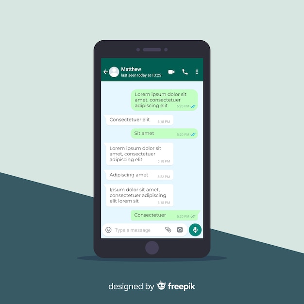 Download Whatsapp bildschirmvorlage | Kostenlose Vektor