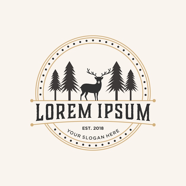 Wildlife logo design inspiration, | Premium-Vektor