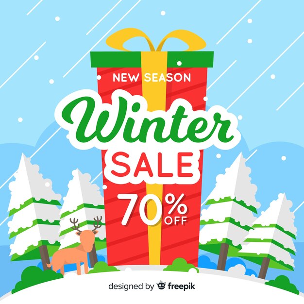 Winter sale hintergrund Kostenlosen Vektoren