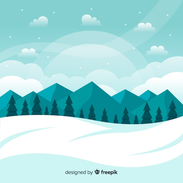 Winterlandschaftshintergrund Kostenlosen Vektoren