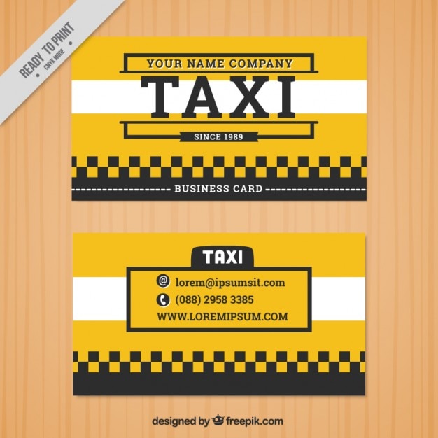 Kostenlos Vektor Yellow Taxi Karte