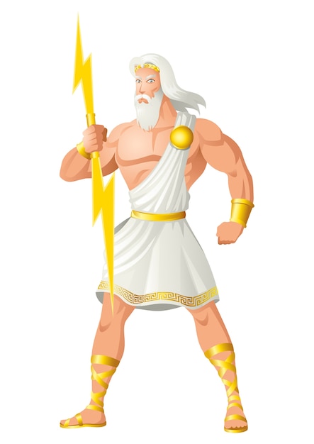 Zeus der vater der götter und menschen | Premium-Vektor