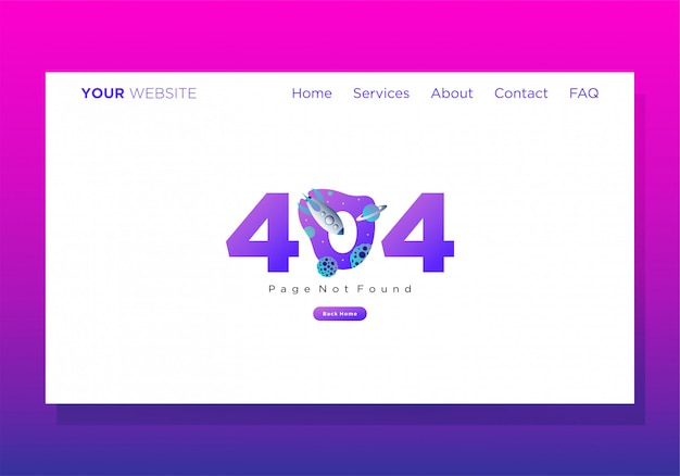Zielseitenvorlage 404 fehler Premium Vektoren