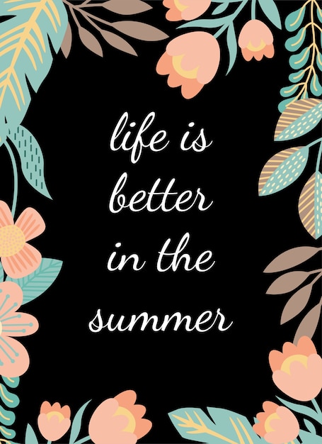 Zitate Poster Leben Ist Besser Im Sommer Download Der