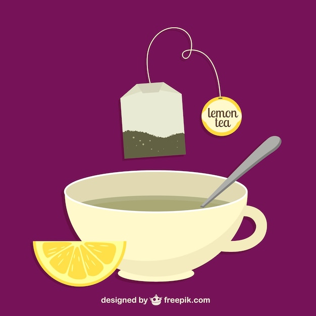 Download Zitrone Teebeutel und Tasse vector | Download der ...