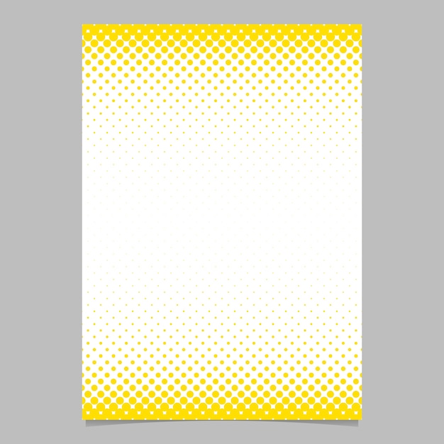 Zusammenfassung Halbton Kreis Muster Seite Broschure Vorlage Vektor Flyer Hintergrund Design Mit Gelben Punkte Kostenlose Vektor