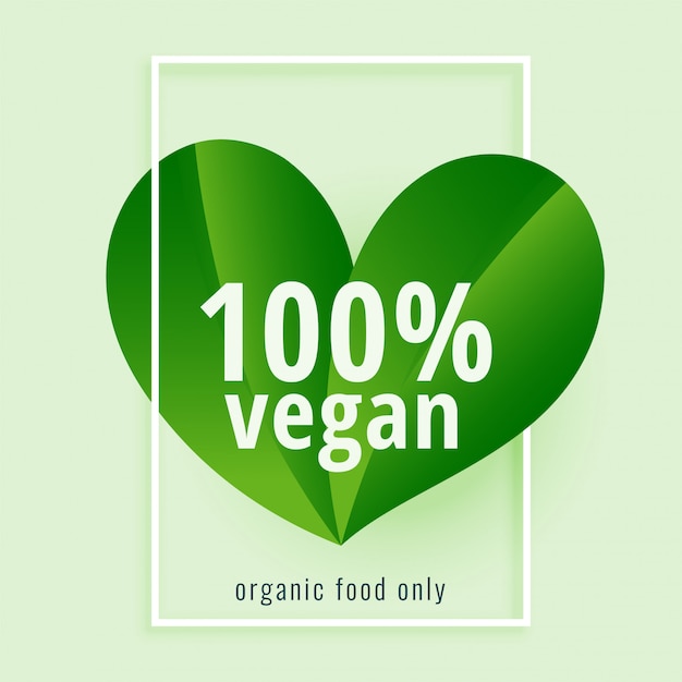 100% vegan. dieta vegana à base de plantas verdes Vetor grátis