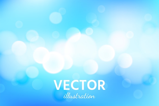 Abstrato azul céu com efeito de luz bokeh. Vetor Premium