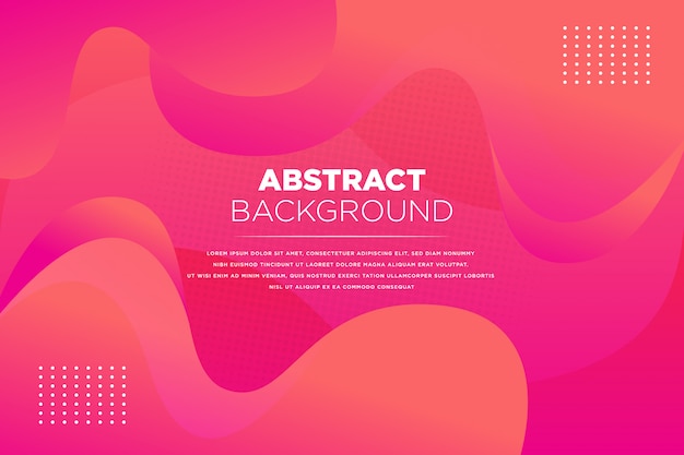 Abstrato fluido vermelho fundo rosa Vetor Premium