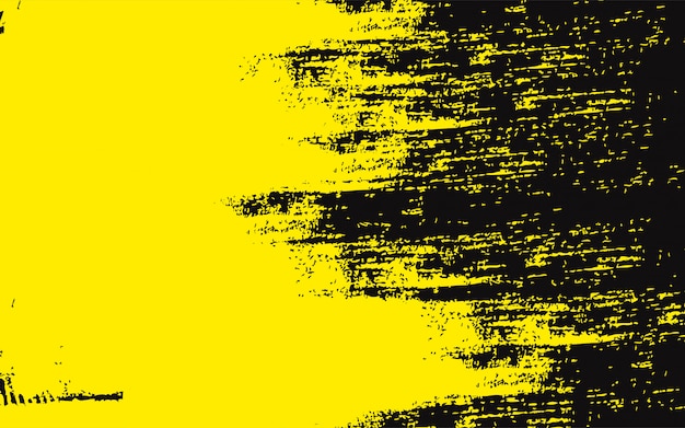 Abstrato Preto Com Grunge Amarelo Vetor Premium