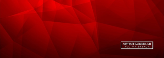 Abstrato Vermelho Brilhante Polígono Banner Modelo Fundo Vetor Premium