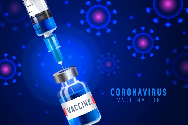 Antecedentes de vacinação com coronavírus | Vetor Grátis
