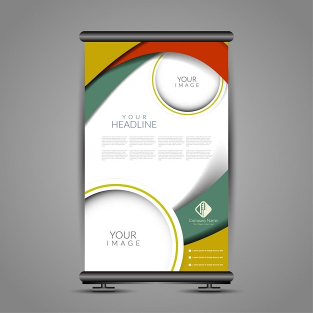 Arregace tempate banner stand colorido Baixar vetores gr tis