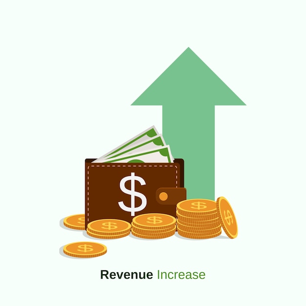 Aumento De Receita Crescimento Financeiro Gestão De Orçamento Vetor