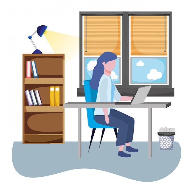 Avatar de mulher de negócios dos desenhos animados Vetor grátis
