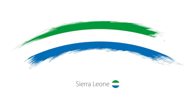 Bandeira Da Serra Leoa Em Pincelada Grunge Arredondado Ilustração Vetorial Vetor Premium 2288