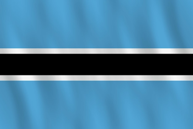 Bandeira Do Botswana Com Efeito Ondulado Proporção Oficial Vetor Premium 3101