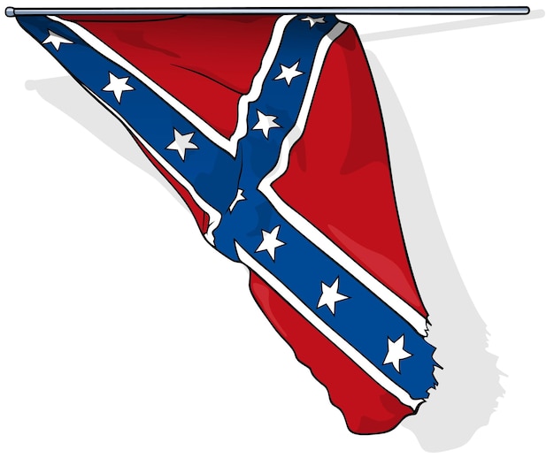 Bandeira Do Exército Dos Estados Confederados Nos Eua Vetor Premium 