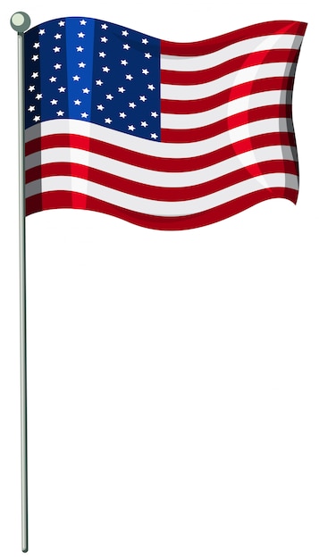 Bandeira dos estados unidos da américa | Vetor Premium