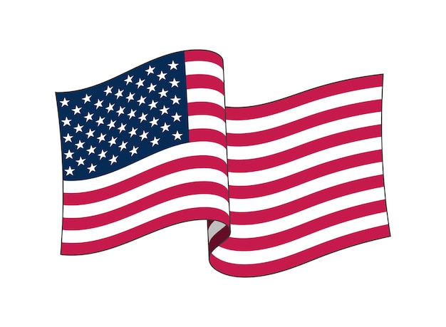 Bandeira Dos Estados Unidos Vetor Premium 