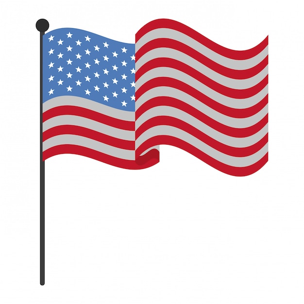 Bandeira Dos Estados Unidos Vetor Premium